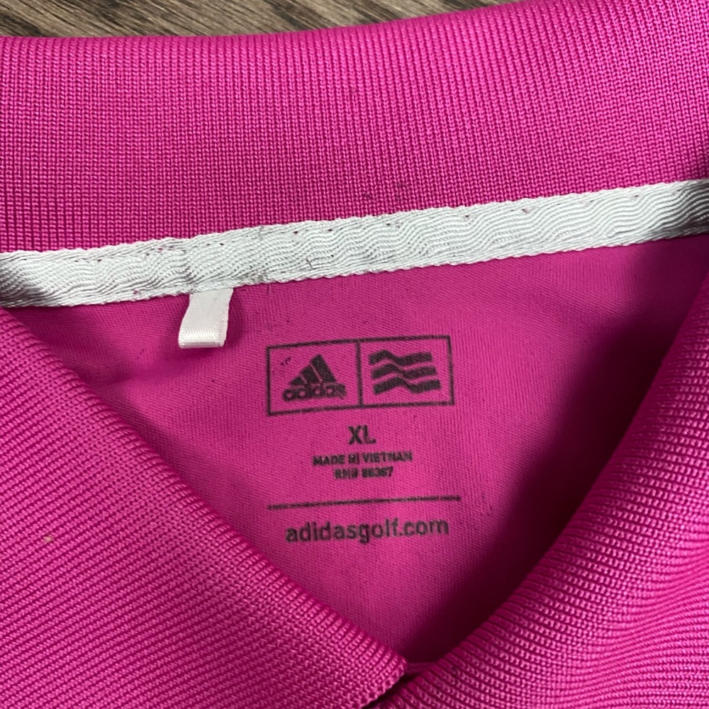Adidas adizero Hot Pink Golf Polo Shirt XL - Picture 3 of 5